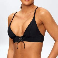 Ann Summers Size 14 RRP £26 Catalina Bikini Top New & Tags Swimwear Black EU 40