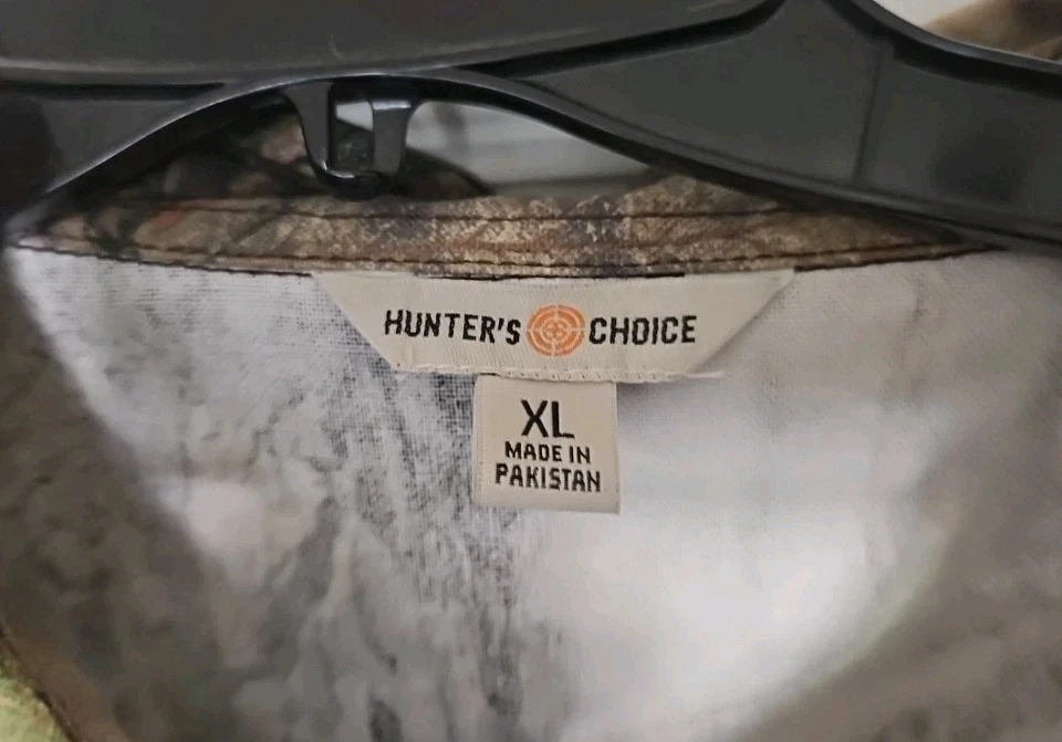 Hunters Choice Mossy Oak Camo Men's Button Up Shirt 100% Cotton EUC SZ XL NEW - Image 3 of 4