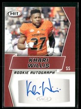 2019 SAGE HIT Autographs Khari Willis Auto Michigan State Spartans #A66