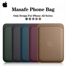 For iPhone 17 16 15 14 13 Original Leather Wallet Card Holder Case With MagSafe
