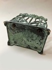 original art nouveau patinated bronze sunflower motif letter rack — photo 6