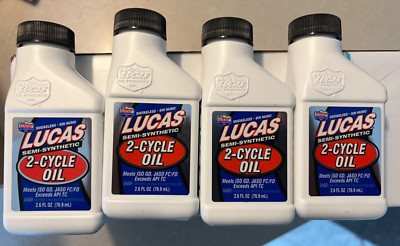4x Lucas Oil Semi-Synthetic 2-Cycle Oil 2.6 Fluid ounces