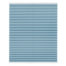 Plissee Klemmfix, ohne Bohren, verspannt, blickdicht - Hellblau