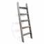 blanket ladder 5 ft. premium wood rustic decorative quilt ladder. gray white ...
