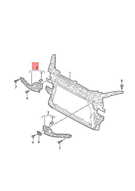 Genuine AUDI Q2 GAB Mounting For Main Beam Headl. 81A805608C | eBay 