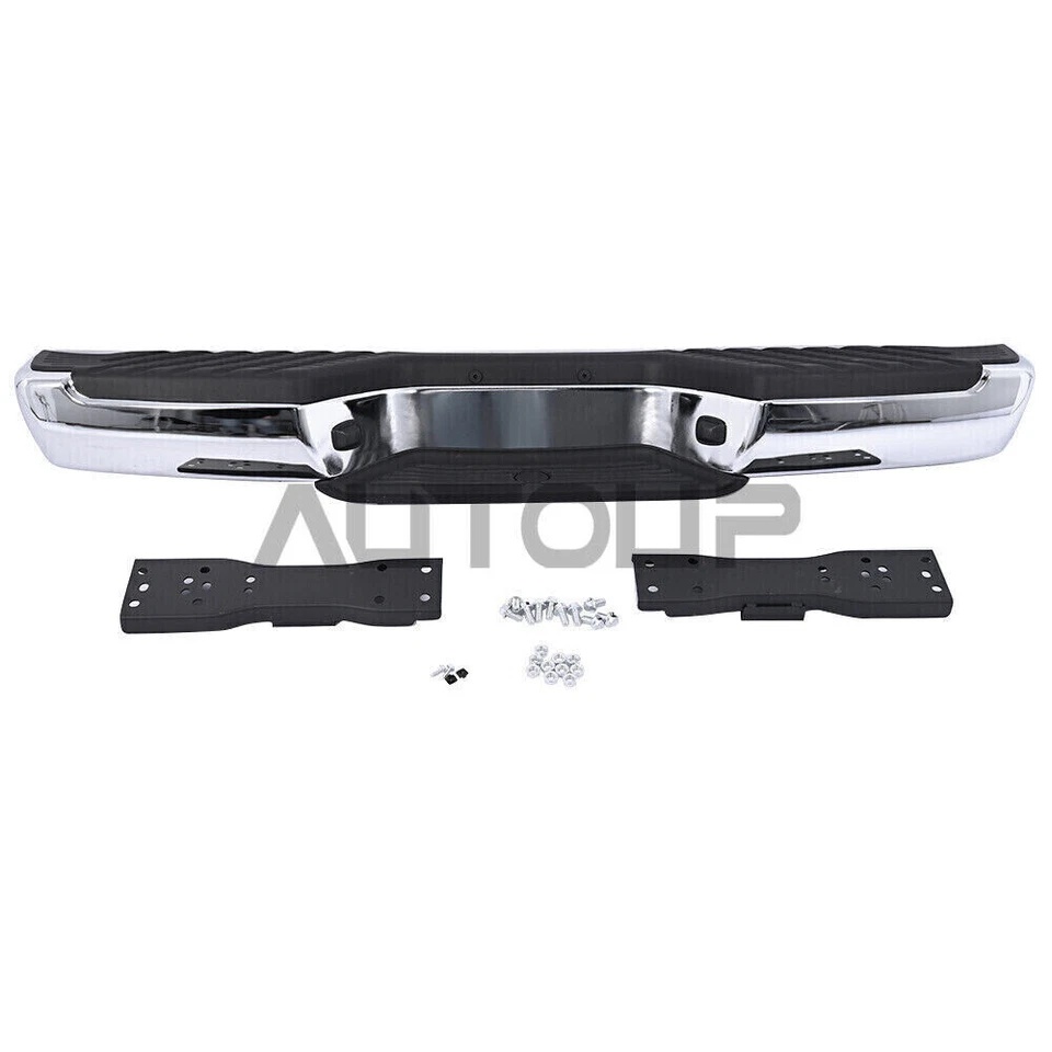 Chrome Complete Rear Bumper Assembly For 1998-2004 Nissan Frontier Foto 3 de 4