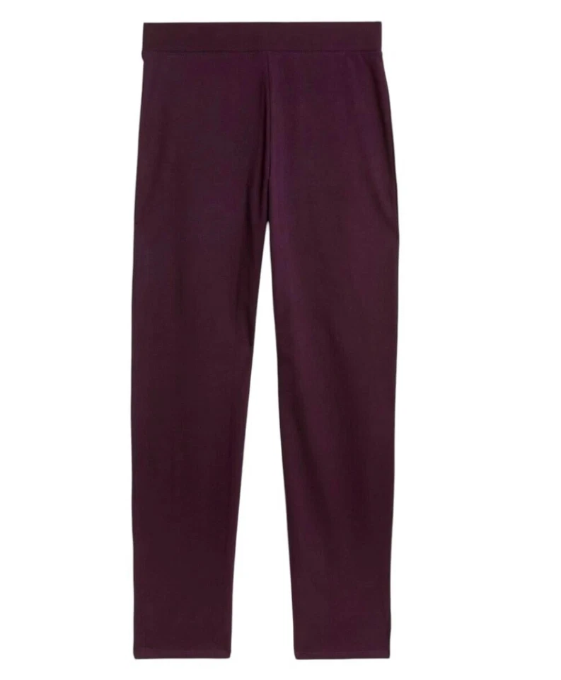 EX  M&S STRAIGHT LEG JOGGERS Cotton Rich Ladies Elasticated High Rise Pants - Image 3 of 4
