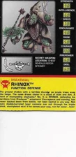 Transformers Beast Wars Maxiimal Rhinox Tech Spec