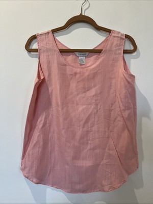 Vintage Ellen Ashley 100% Silk Tank Pink Small 