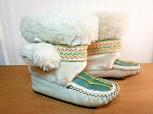 handmade leather moccasin boots