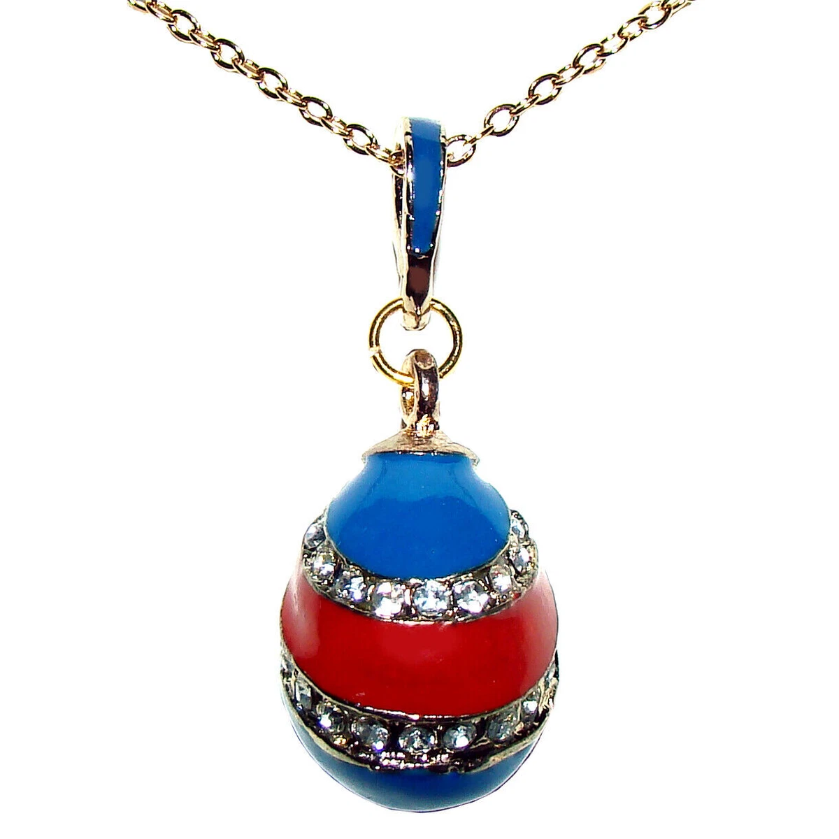 Collier Oeuf Fabergé (copie) Papillon - Merveilles Russie