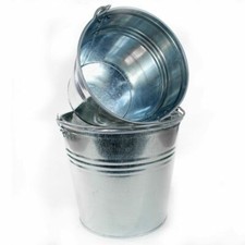 Galvanised Bucket Heavy Duty Metal Pail 9,12,15,18 L  Water Feed Coal Fire Ash