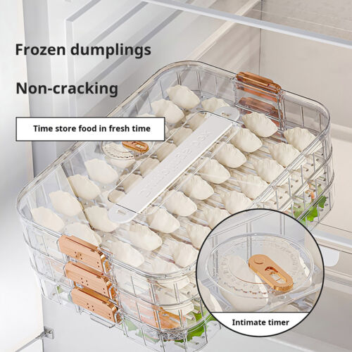 Multi-Layer Dumpling Storage Box With Kitchen Refrigerator Food Keeping Containe
