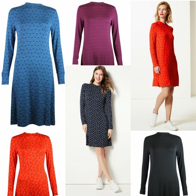 m&s jersey swing dress