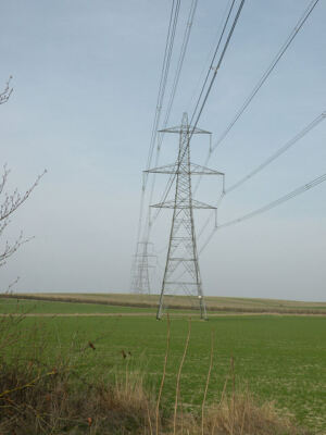 Foto 6x4 Stromleitungen bei Swaffham Prior c2009