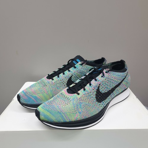 NIKE FLYKNIT RACER 2.0 "MULTICOLOR" RUNNING CASUAL GYM TRAINERS (526628 304) - Picture 12 of 12