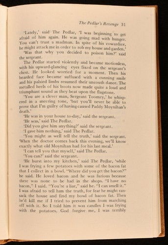 1976 The Pedlar's Revenge and Other Stories Liam O'Flaherty signé première mode édition