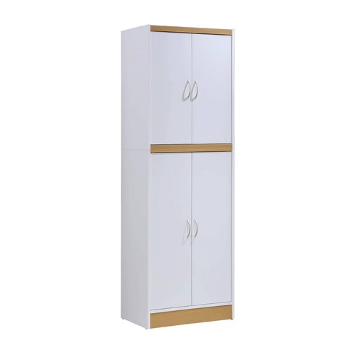 Kitchen Cabinet Pantry Cupboard 4-Door Storage Organizer Shelves 72 In. White - Picture 10 of 24