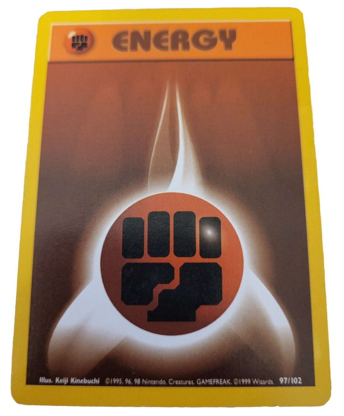 Fighting Energy 97/102 Pokemon Trading Card Vintage 1999
