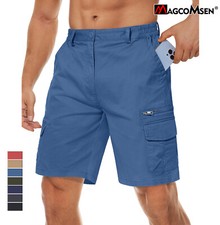 Men's Cargo Shorts 7 Pockets Outdoor Hiking Travel Shorts Summer Casual Shorts