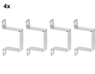 4pcs U Shaped 48x52 Connector Bracket Stainless Steel for Door Closed Bar Holder