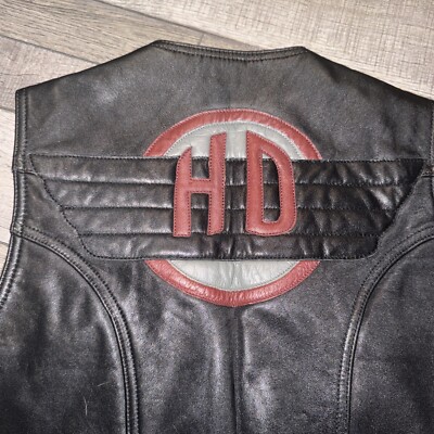 Vintage Hein Gericke Harley Davidson AMF Leather Sleeveless Jacket