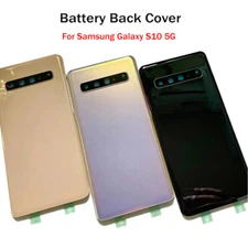 For Samsung Galaxy S10 5G Battery Back Glass Cover With Camera Lens Replacement