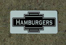 HAMBURGERS Metal Sign 6x12