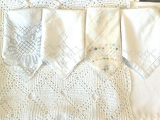 Vintage Hankies Lot of 4 Handkerchiefs All differ Hanky Cotton and Linen Used