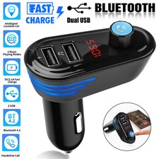 Car Wireless FM Bluetooth Transmitter Adapter Radio MP3 2 USB Charger Handsfree