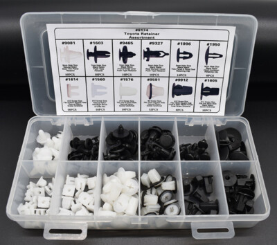 100PCS Toyota Fender Door Hood Bumper Trim Clip Retainer Fastener Assortment Kit With 5PCS Trim Removal Tool - View #3