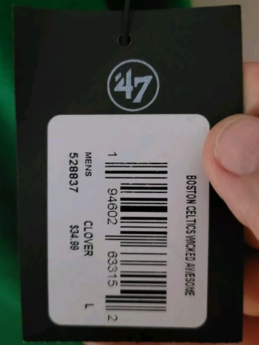 Boston Celtics"Wicked Awesome"by 47' NWT Screen Print Lg. Athletic Shirt,Green - Picture 2 of 7