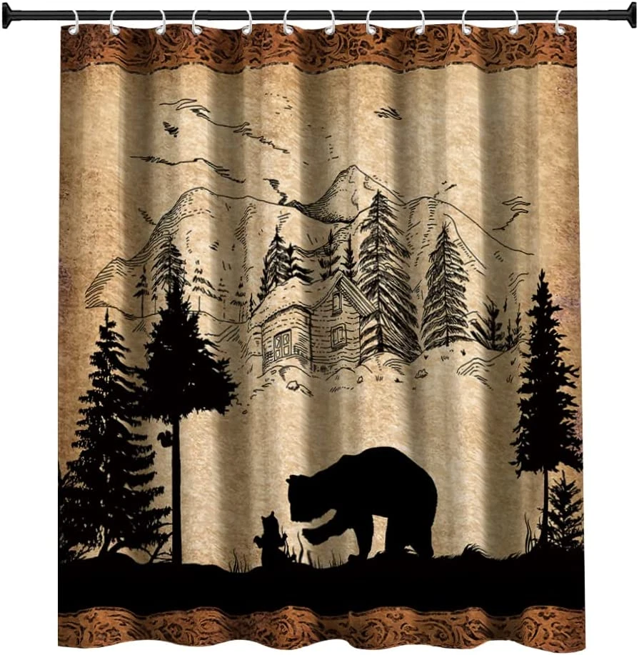 Bear sale shower curtains