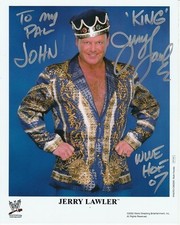 JERRY THE KING LAWLER Autographed Signed 8x10 WWE WRESTLING Photograph - To John