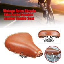 Comfort Vintage Retro Genuine Leather Bicycle Saddle Bicycle Seat Saddle Leather