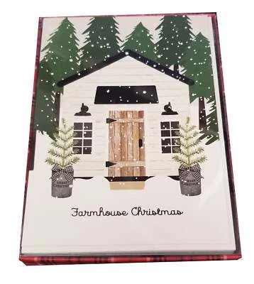 EXPRESSIVE DESIGN GROUP, INC. Farmhouse Christmas - Premium Boxed Holiday Cards - 18ct.