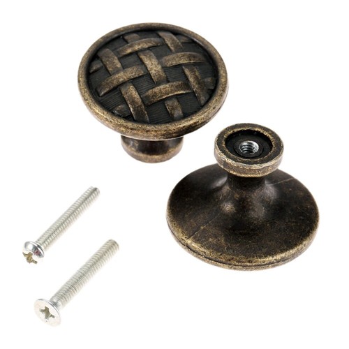 Retro Round Bronze Handles Cabinet Drawer Cupboard Wardrobe and Door Pull Knobs - Picture 10 of 10