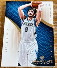 RICKY RUBIO 12-13 Panini Immaculate GOLD PARALLEL #17/25 MINNESOTA TIMBERWOLVES!