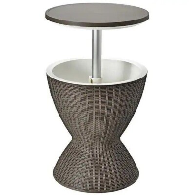 ice bucket table a specific cooler brand that has a capacity of 7.5 gallons 