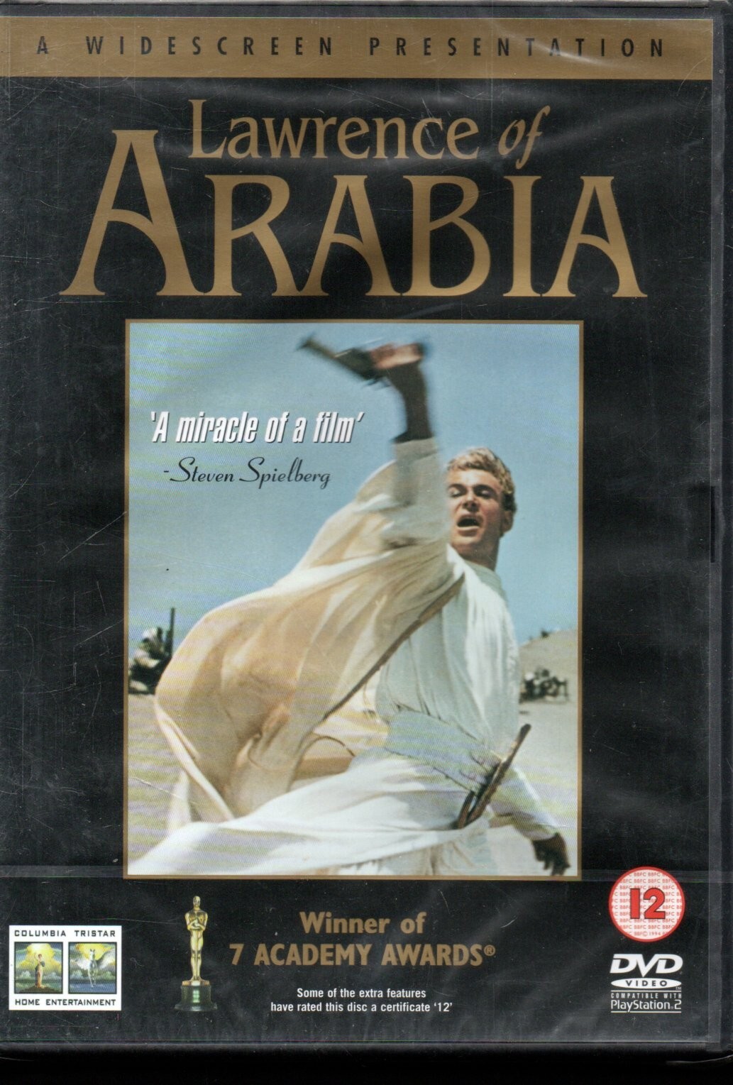 LAWRENCE OF ARABIA - Peter O'Toole, Alec Guinness -DVD *NEW & SEALED* REF:BLKSPI