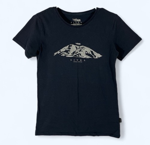 Sitka Shirt Short Sleeve Womens SMALL Navy Blue Graphic Outdoor Camping - Picture 1 of 7