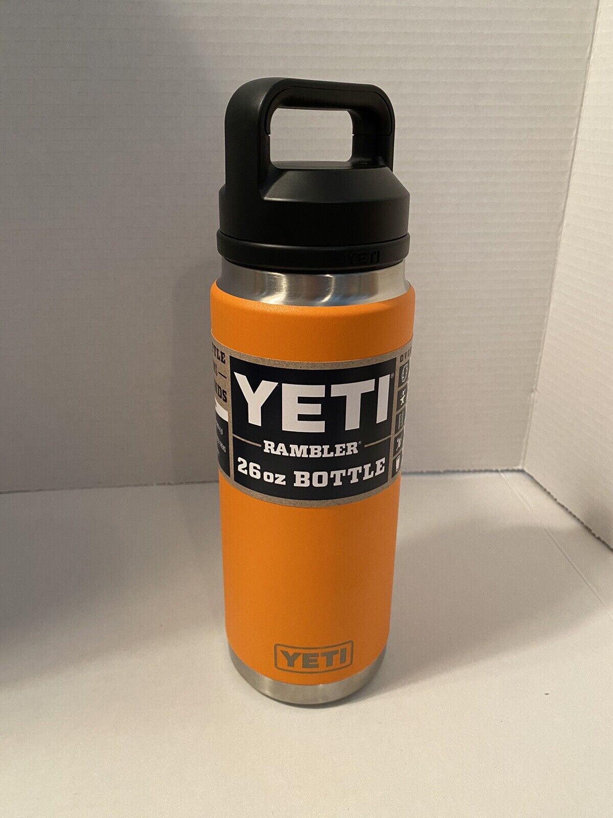 Yeti King Crab Orange Rambler 26 oz Stackable Cup w/Straw Lid Brand New