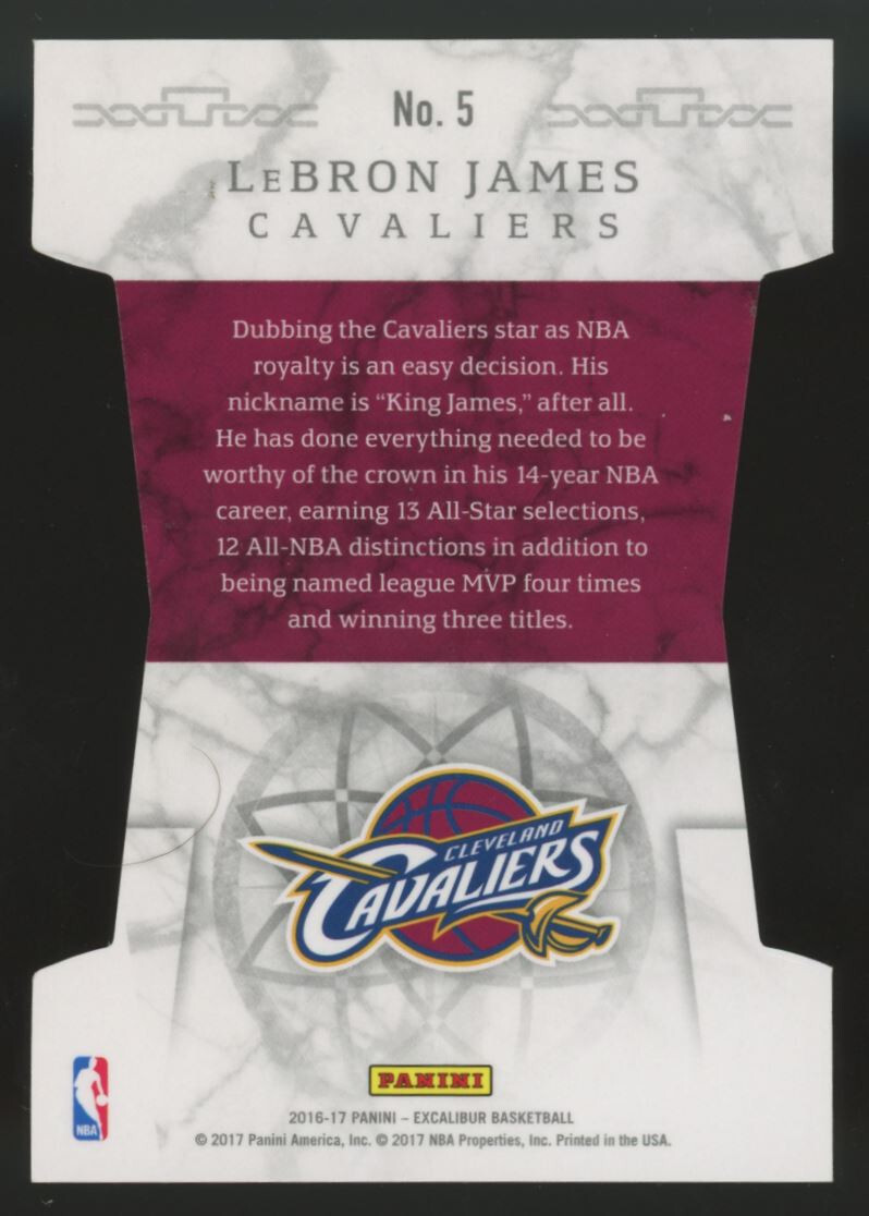 2016-17 Excalibur LeBron James Knight In Shining Armor Die