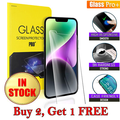 For iPhone 14 13 12 11 Pro XS Max XR X Plus Tempered Glass