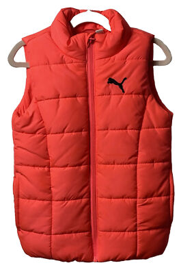 PUMA GIRLS PUFFER VEST HOT PINK XS (5-6)