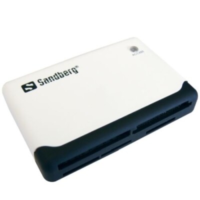 Sandberg (133-46) Externer Multi-Kartenleser, USB-betrieben, schwarz & weiß