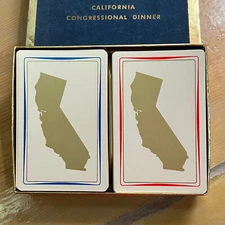 VTG Double Deck REDISLIP California Congressional Dinner Playing Cards Ephemera