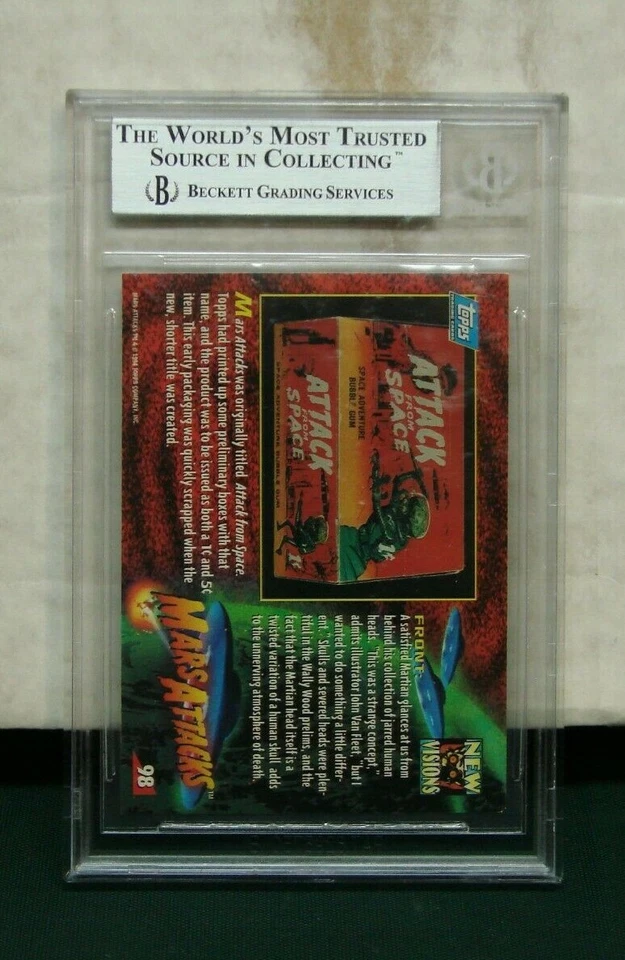 1994 Mars Attacks Archives Card #98 SIGNED JOHN VAN FLEET BECKETT BAS AUTHENTIC - Image 2 of 2