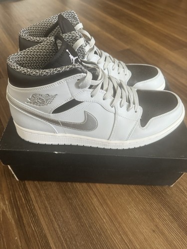 Air Jordan 1 Retro Mid Wolf Grey - Picture 2 of 6
