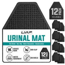 12 Pack - Professional Urinal Floor Mats for Men Bathroom Non-Slip Urinal M...